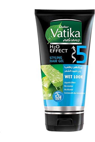 Vatika Wet Look Hair Gel 150ml | 24Hr Hold Splash Effect | With Aloe Vera & H...