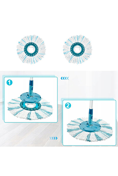 PAA-home Set 2 rezerve mop , compatibile cu Leifheit Clean Twist 2.0