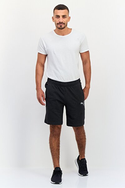 Puma Men Slim Fit Brand Logo Outdoor Shorts, Dark Grey