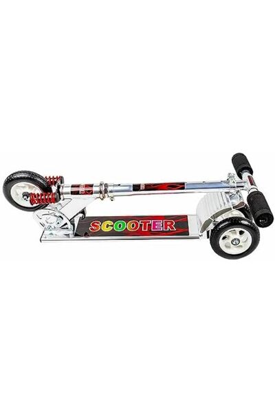Toybox Kick Scooter, Foldable Commuter Scooter 3-Level Adjustable Height Handlebar Push Scooter for Kids