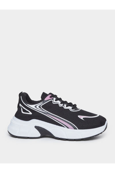Styli Casual Color Block Bow Detail Shoes