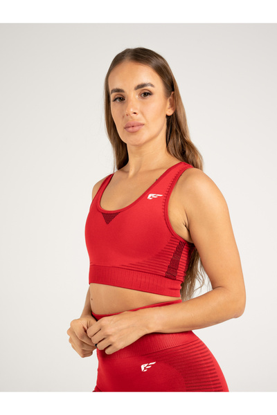 Palmfit By Styli Women Red Balance Seamless Active Sports Bra