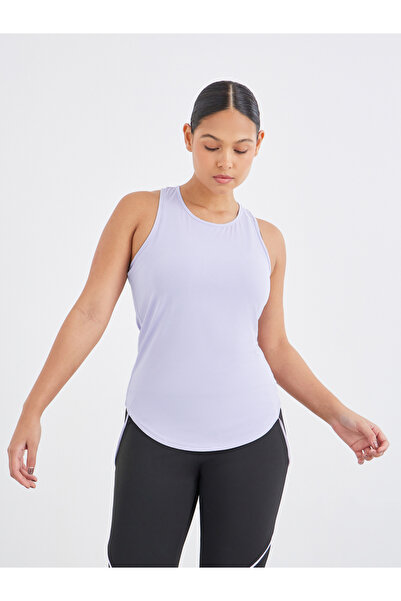 Styli Textured Racerback Tank with Sports Bra and Contrast Stitch Detail Leggings Set