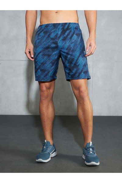 Technosport By Styli Men Printed 2-Way Stretch Regular Fit Shorts