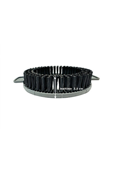 PAA-home Perie curatare pentru mopul cu cap rotativ cu diametrul de 16 cm, inaltime peri 3 cm, culoare gri