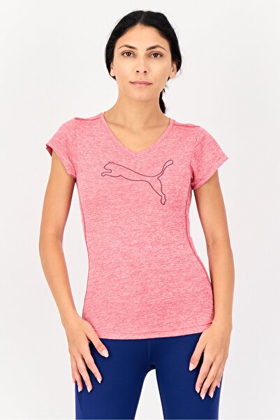 Puma Women Sportswear Fit Brand Logo Running T-Shirt, Pink