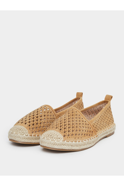 Styli Black Stitch Buckle Accent Espadrilles