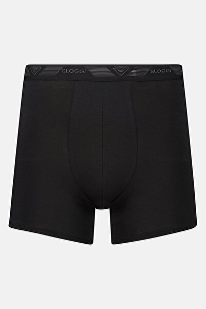 SLOGGI Men 2 Pieces Brand Logo Boxer Brief, Black