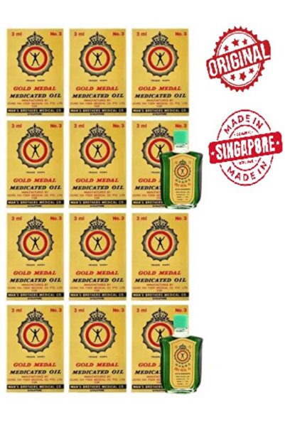 Gold Medal زيت طبي أصلي طازج ذو علامة تجارية، عبوة من 12 قطعة، 3 مل
