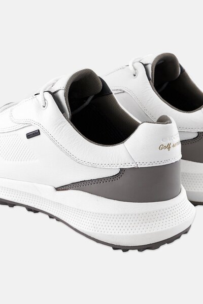 Geox Men Leather Lace Up Shoes, White