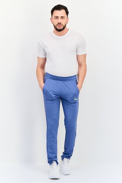 Puma Men Sportswear Fit Brand Logo Training Sweatpants, Slate Blue