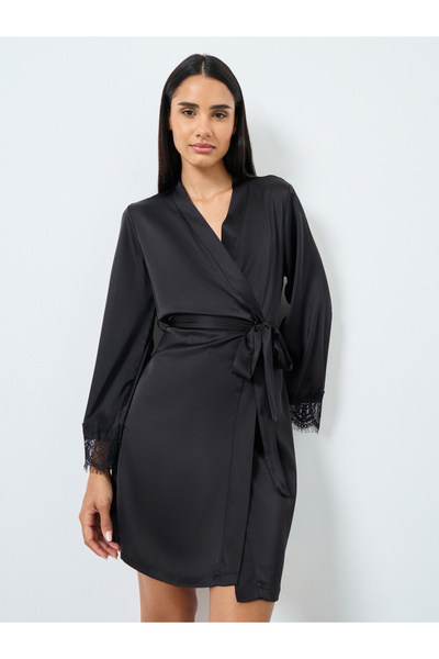 Styli رداء خلفي على شكل حرف V مع حواف من الدانتيل