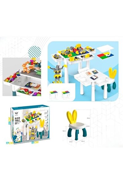 Biki Children's Double-Sided Activity Table: 4-in-1 Fun and Unlimited Learning! | Engineering Toy