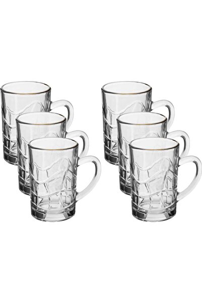 Max Glass Tea Cup Set, 118 ml, 6 Pieces - Transparent