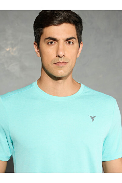 Technosport By Styli Men Solid Slim Fit Crew Neck T-Shirt