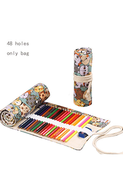Choice 48 فتحة قطة 48 فتحة لفة قلم رصاص فني ملون Kawaii لوازم طلاب المدارس فر...