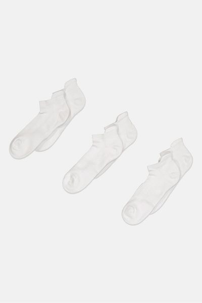 Rocawear Men 3 Pairs Textured Ankle Sock, White