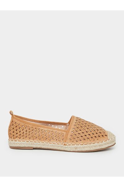 Styli Black Stitch Buckle Accent Espadrilles