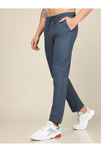 Technosport By Styli Men Grey Solid Relaxed Fit Track Pants