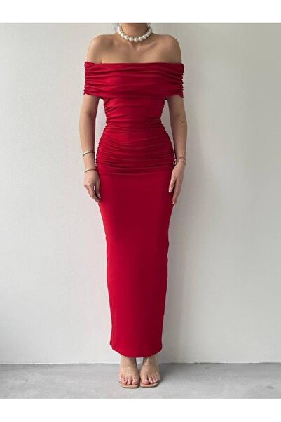 FEMESTYLE Milan Madonna Yaka Kalem Elbise