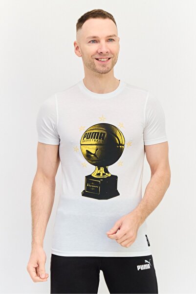 Puma Men Sportswear Fit Short Sleeve Outdoor T-Shirt, White