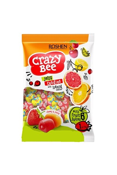 OEM Mix Bomboane Gumate cu Umplutura de Fructe Roshen Crazy Bee Fruity, 1Kg