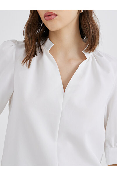 Styli Women White Puff Sleeve Blouse