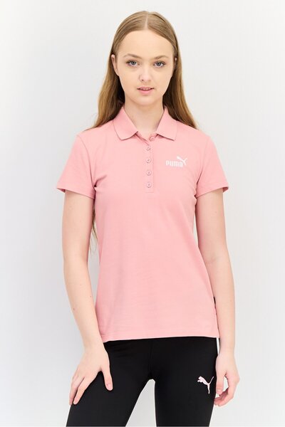 Puma Women Sportswear Fit Embroidered Logo Outdoor Polo Shirt, Pink