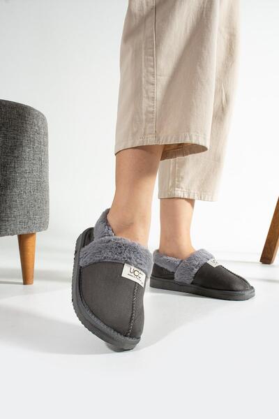 Peta Papuci de iarnă unisex cu lână în interior - Cizme de acasă cu talpă Eva - Pantofi