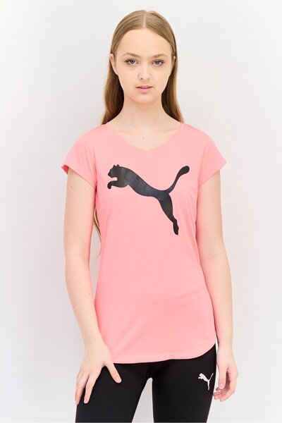 Puma Women Slim Fit Short Sleeve Training Top, Bright Pink