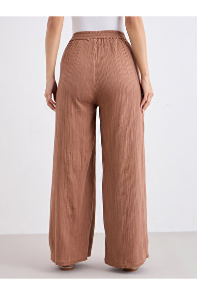 Styli Cotton Gauze Wide Leg Pants