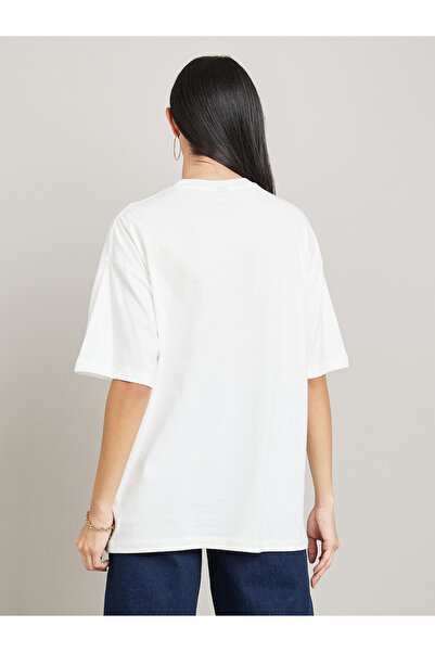 Styli Oversized Graphic Print Longline T-Shirt