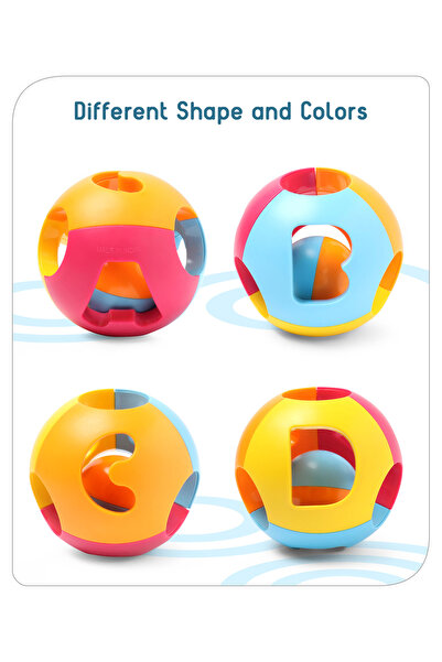 Babyhug كرة خشخيشة ملونة، 0 شهر فأكثر، 8.5 سم - متعددة الألوان