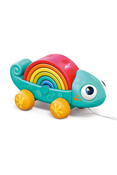 Hola لعبة الحرباء قوس قزح: لعبة سحب وتكديس