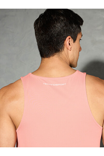 Technosport By Styli Men Orange Melange Slim Fit Tank