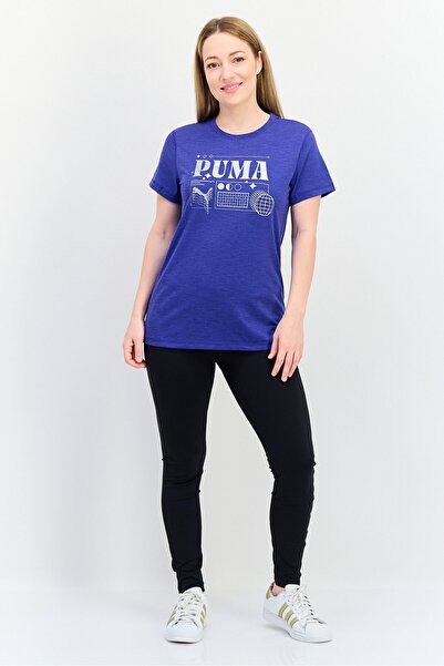 Puma Women Sportswear Fit Short Sleeves Outdoor T-Shirt, Indigo