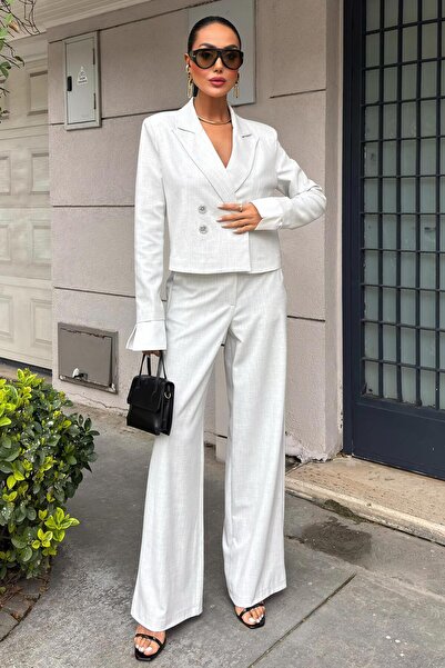 Lijuri Костюм з ганчірками та круазе-жакетом - СВІТЛО-СІРИЙ