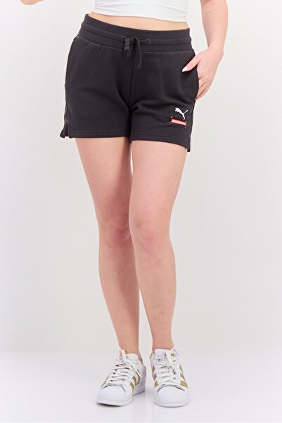 Puma Women Sportswear Fit Brand Logo Training Shorts, Black