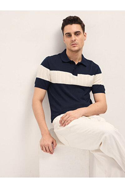 The Bear House Men's T-shirt with polo style, breathable cotton fabric, comfy...