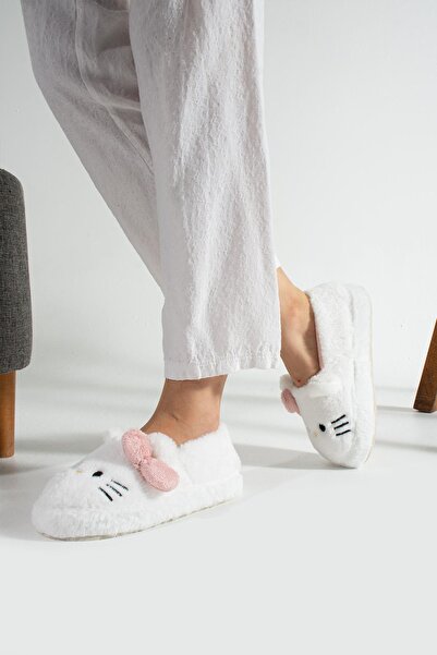 MODAONN Kadın Yumuşak Tüylü Peluş Panduf Terlik Ev Panduf