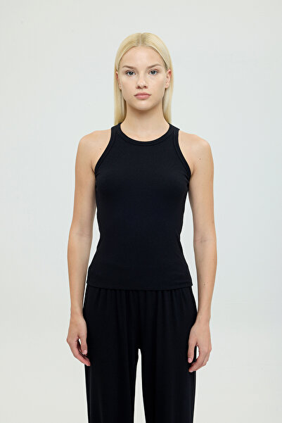SHEISMONO Soft Rib Tank Top Black