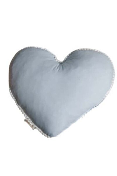 Koell Perna decorativa, Forma Inima, Bumbac moale, Koell, Boho, Albastra
