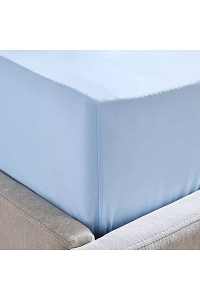 Home Box Derby Solid Microfiber Twin Fitted Sheet - 120x200+25 cm