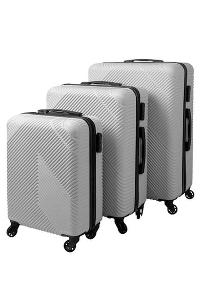 ideal STORE Set 3 Travel Suitcases idealSTORE, Large, Medium, Small, Gray Color