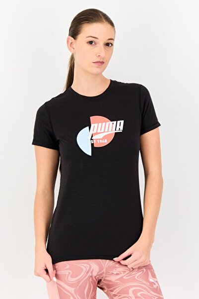 Puma Women Sportswear Fit Short Sleeves Running T-shirt, Black