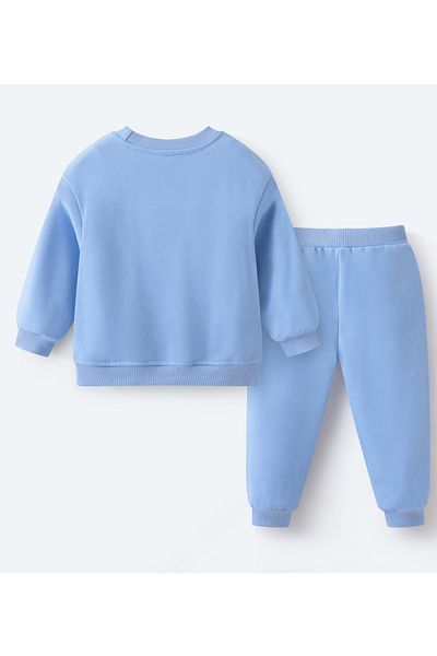 SAPS Strawberry Embroidered Top and Pants Set - Blue
