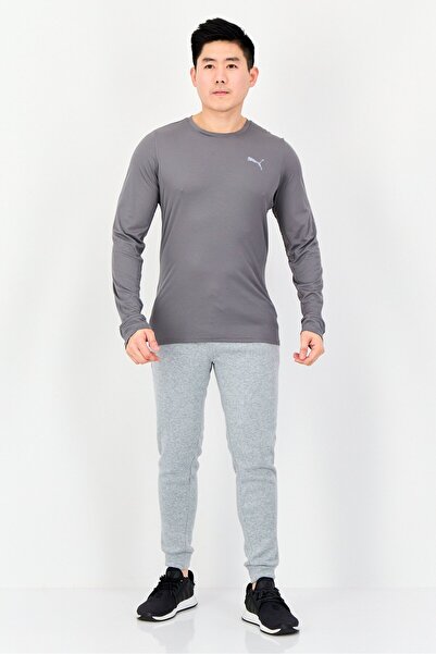 Puma Men Sportswear Fit Long Sleeve Running T-Shirts, Grey