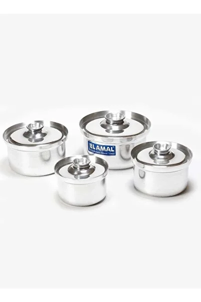 ELAMAL Aluminum Pots Set Consisting of 4 Pots Egyptian Industry