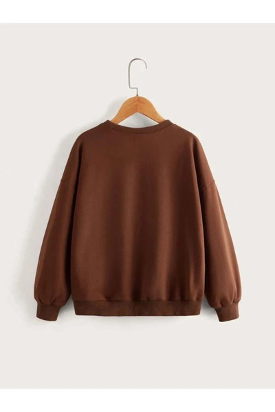 My Blog Children's Brown Jerry Printed Sweatshirt