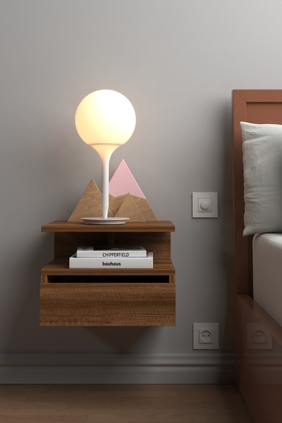 Decorfim Flora hanging chest of drawers – Modern design with a drawer and shelf, ideal for the bedroom